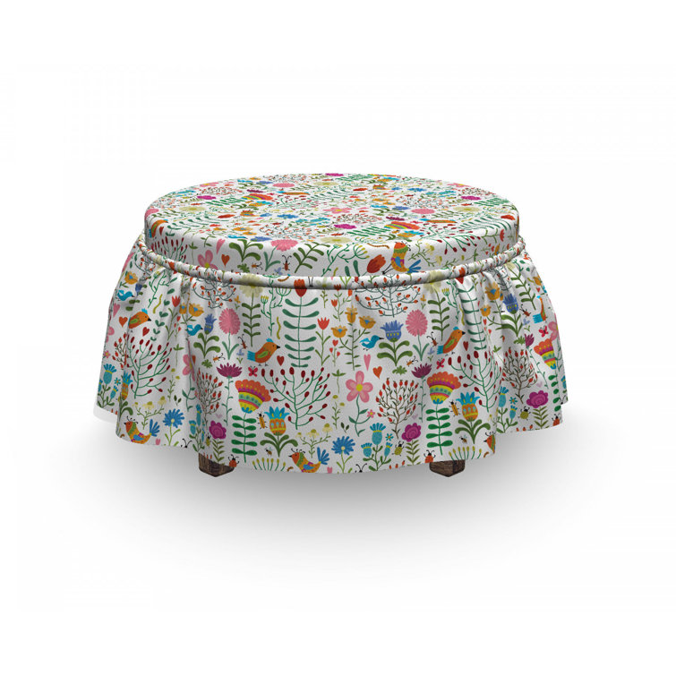 Bless international Doodle Forest Habitat Ottoman Slipcover | Wayfair